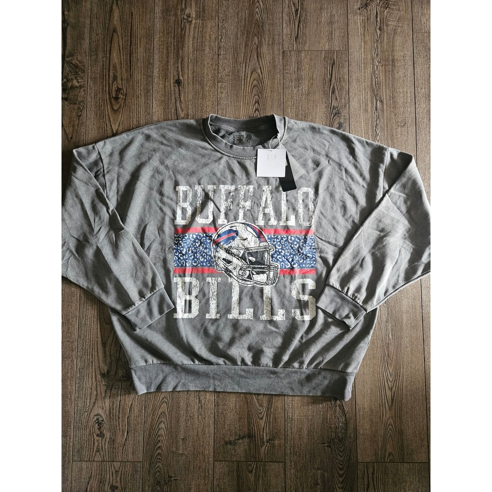 Buffalo Bill's Gameday Couture Sweatshirt Gray Size XL
